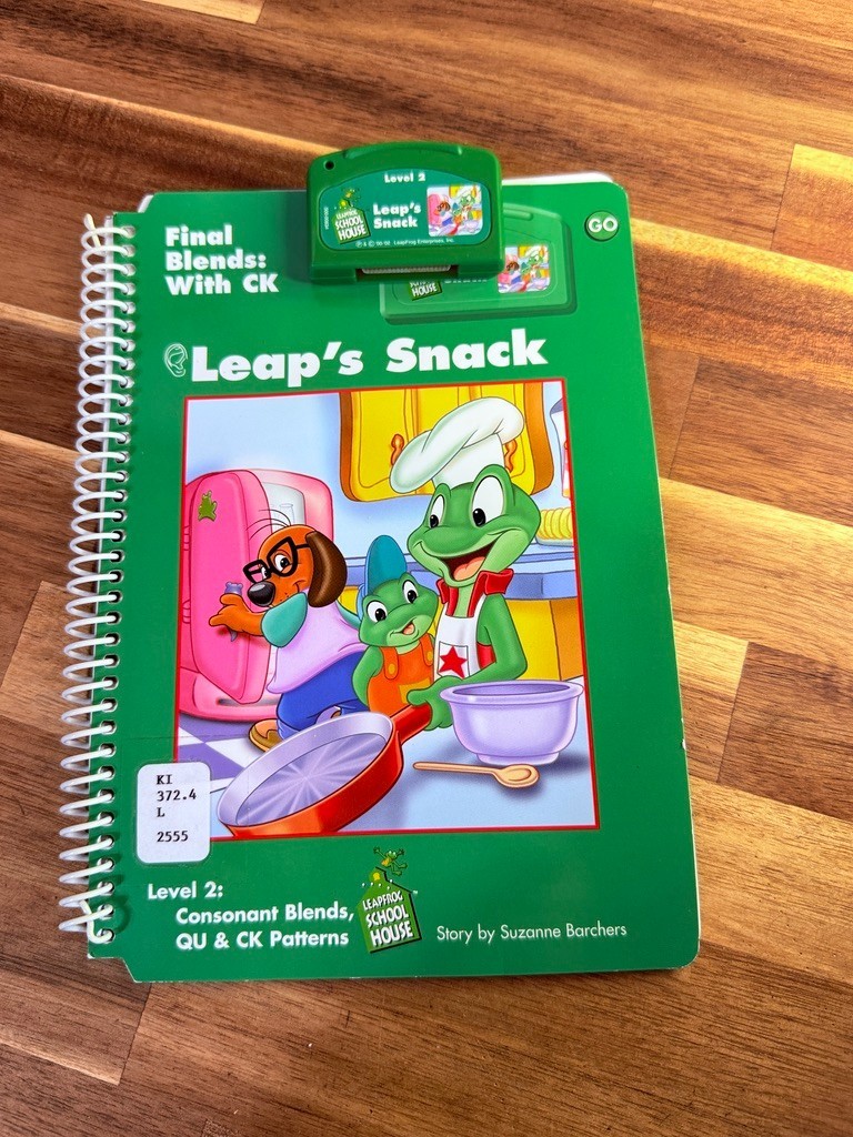 LeapFrog LeapPad Leap’s Snack Level 2 Book w/ Cartridge Phonics CK Blend EX-Lib