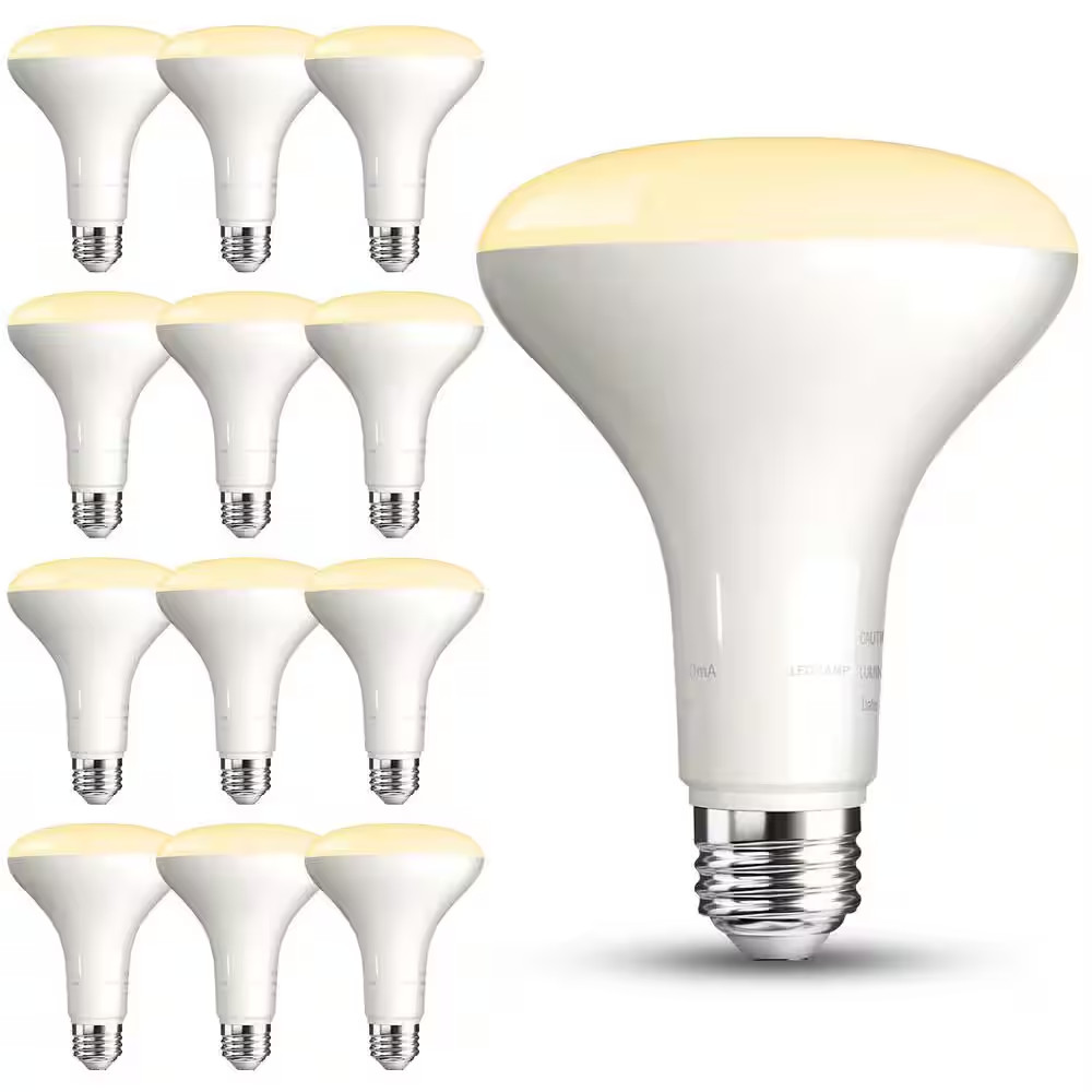 12 Pack BR30 Light Bulb, 65W Equivalent Dimmable Led Recessed Lights Bulb,2700K