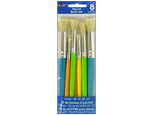 Plaid Stencil Brush Set, (8-Piece), 0289956