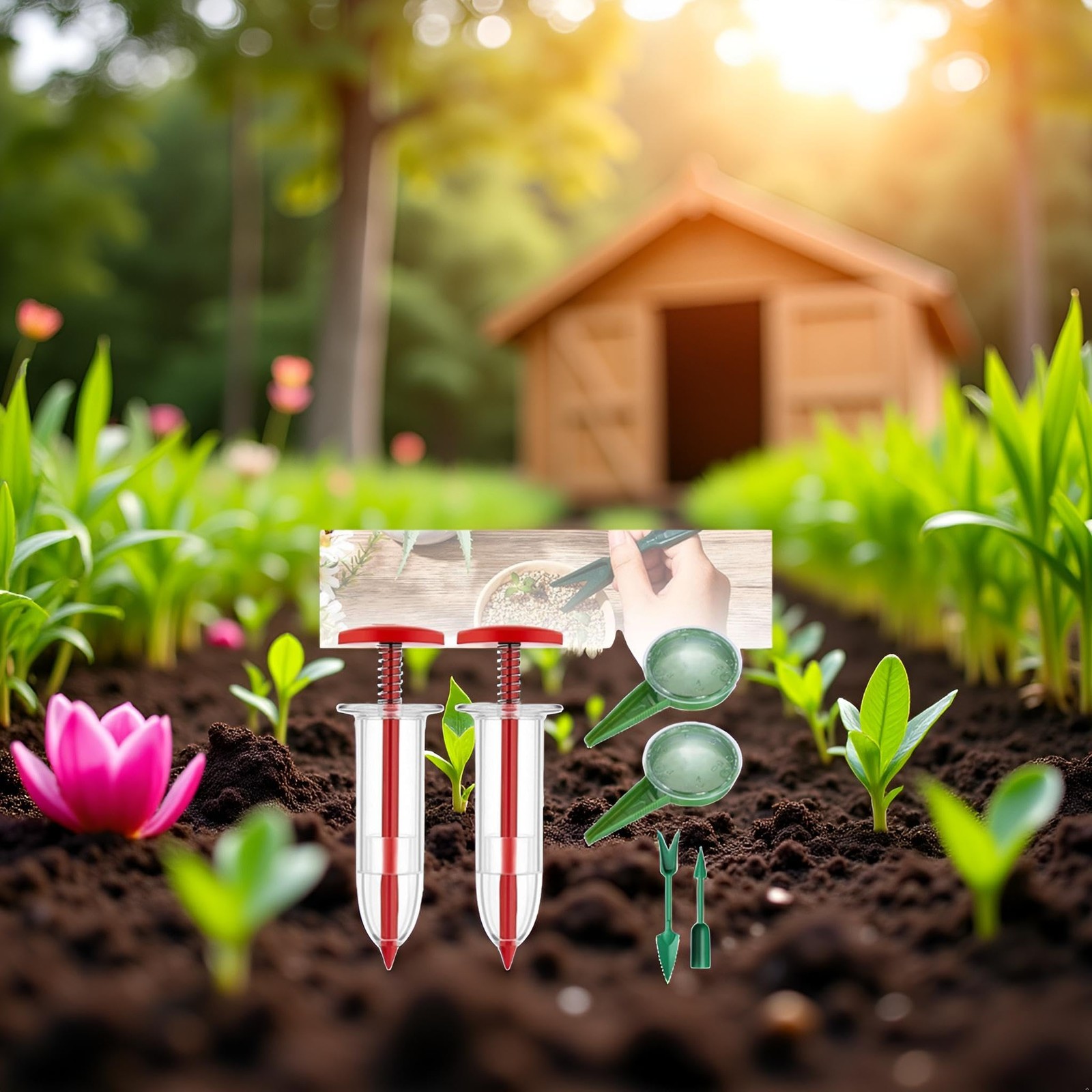 6 Pcs Mini Seed Spreader, Mini Sowing Seed Dispenser, Small Seed Planter Tool...