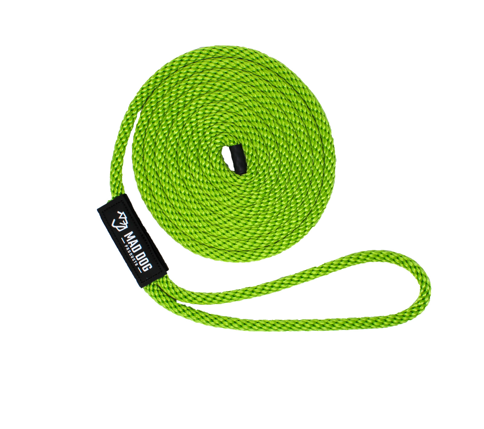 Mad Dog Products Dock Line 3/8” x 15’ Lime Solid Braid Rope -Made in USA