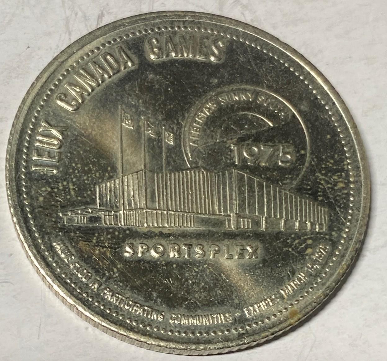 1975 Southern Alberta $1.00 Gaming Token (j)