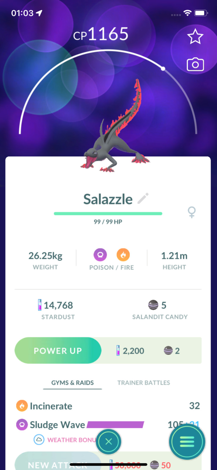 #758 Salazzle ! Same Day Shippment or Next Day Guaranteed