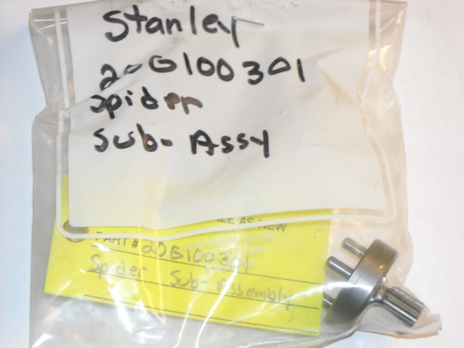 20G100301, Stanley, Spider Sub Assembly, Stanley Assembly Tools, Used