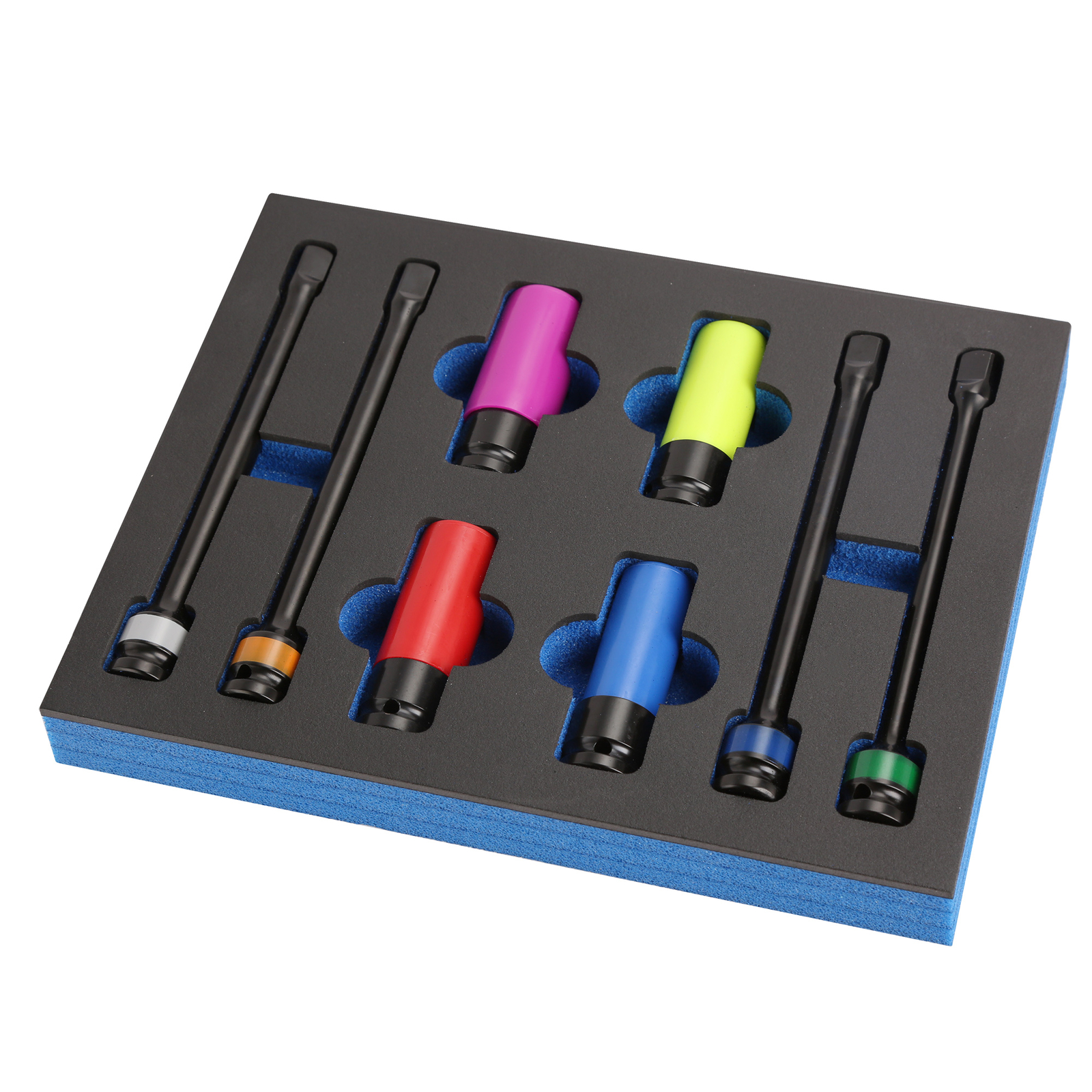 SAE & Metric Torque Limiting Extension bar Deep Impact Socket Lug Nut Set 8pc