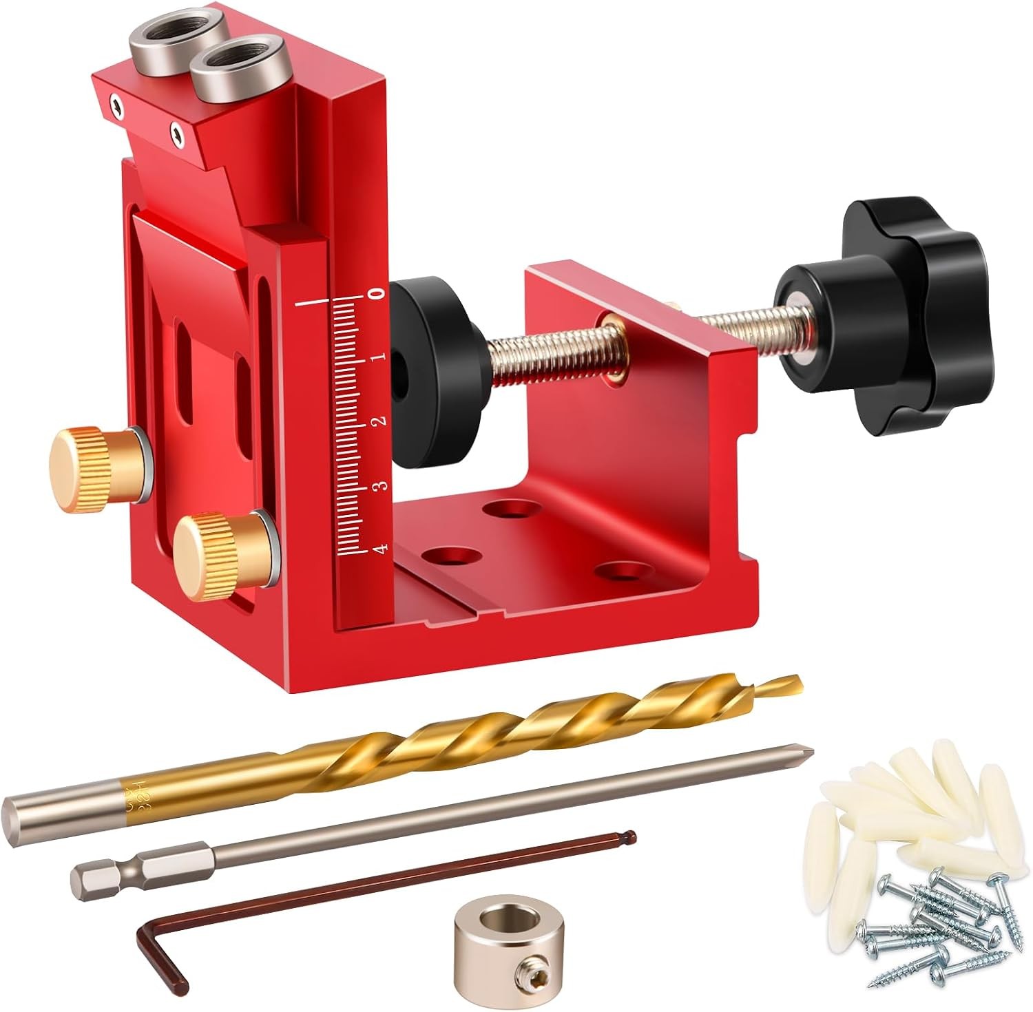 Pocket Hole Jig Kit -Woodworking Joint Angle Guide Tool -Metal Drilling Locator