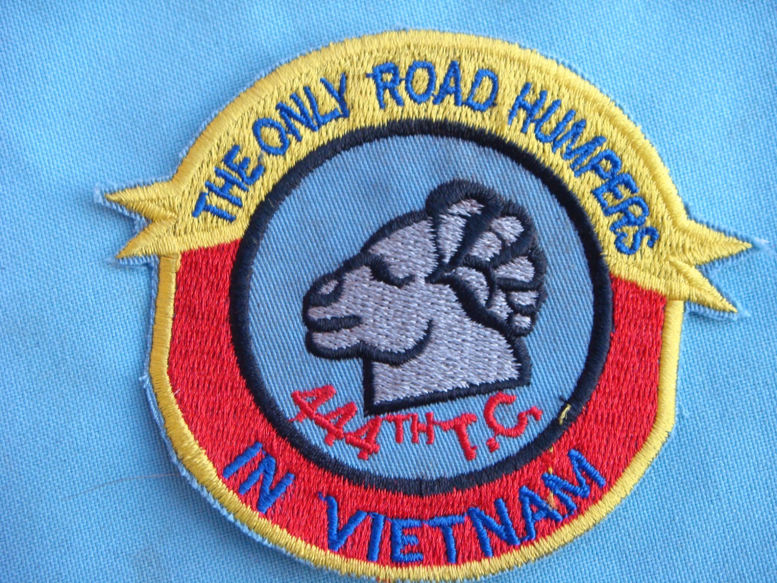 VIETNAM WAR PATCH, US 444th TRANSPORT Company THE ONLY ROAD HUMPERS