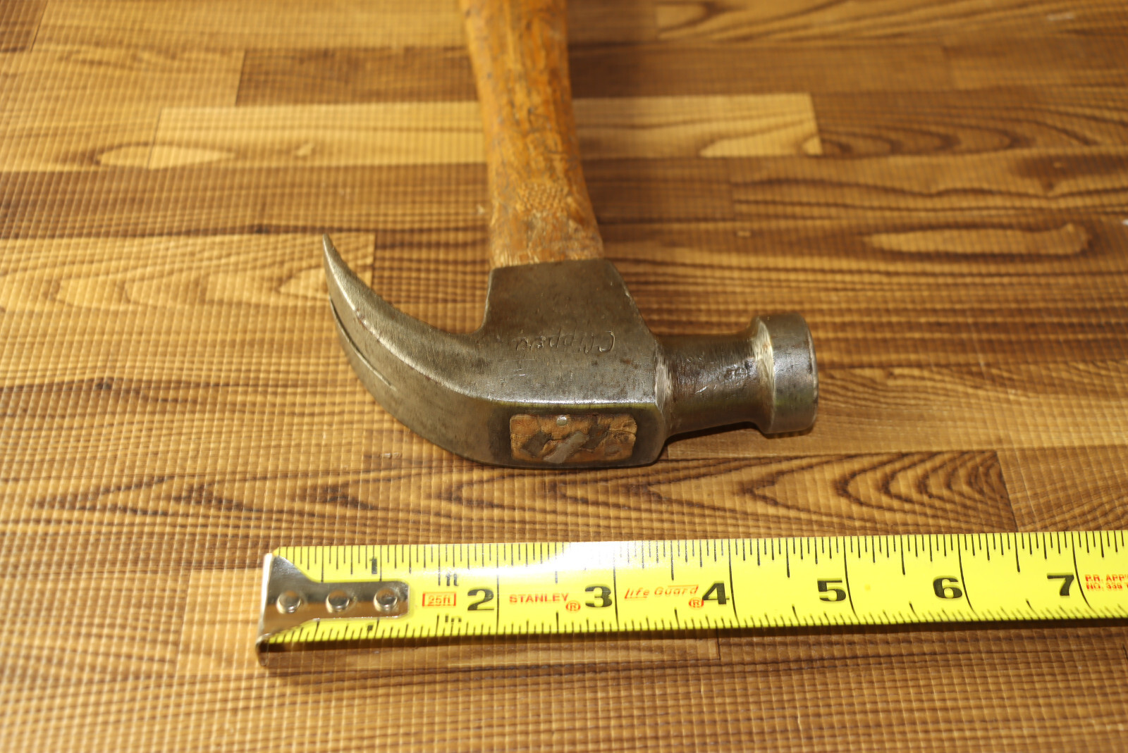 Vintage CLIPPER Claw Bell Hammer Wood Handle