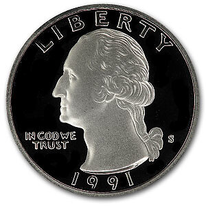 1991-S Washington Quarter Gem Proof