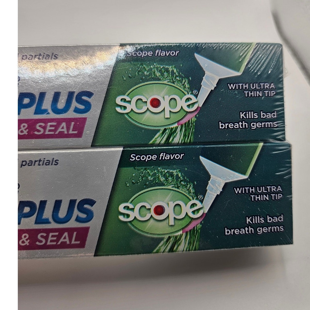 Fixodent Control Denture Adhesive Cream Plus Scope Flavor 2 Boxes