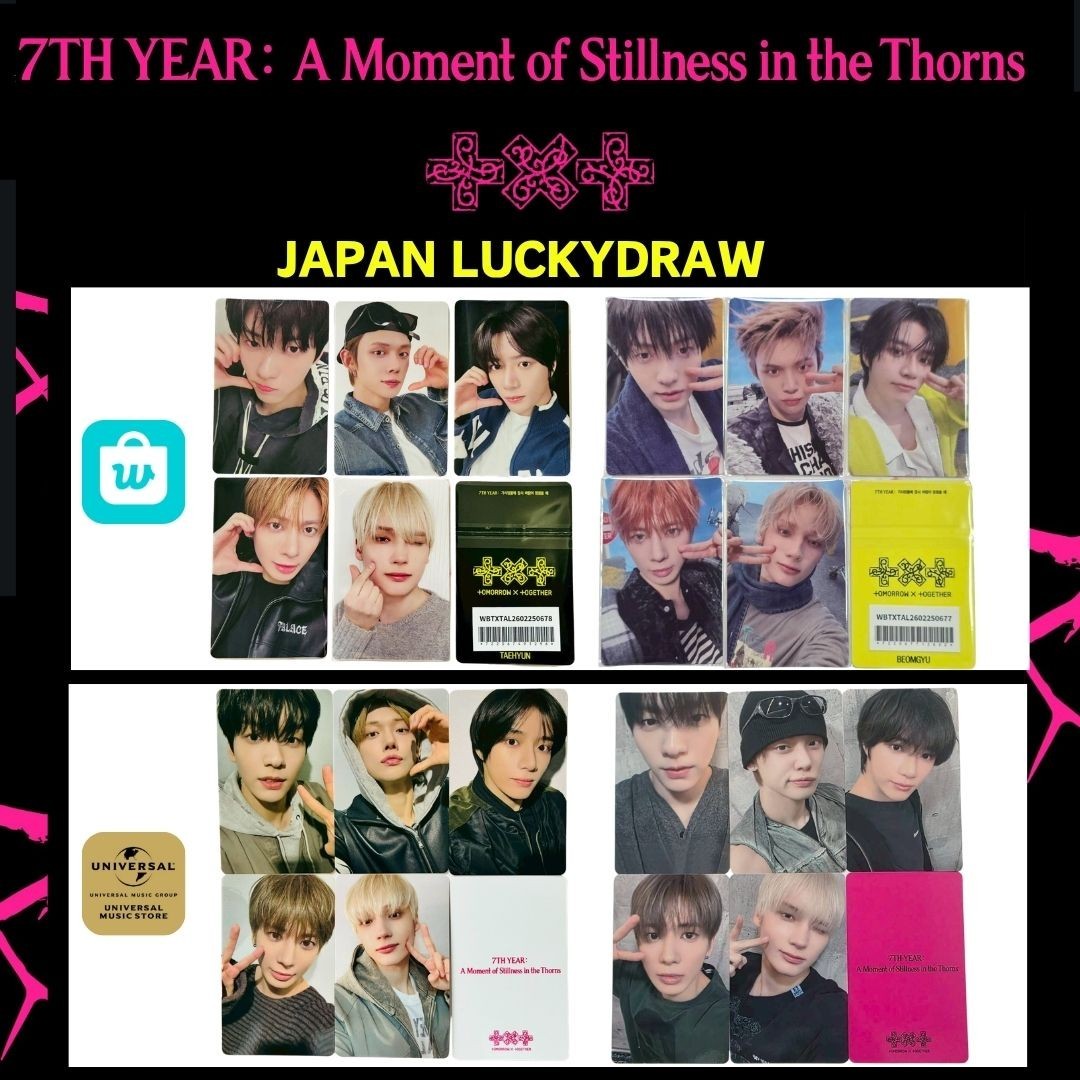 TXT 7TH YEAR: A Moment of Stillness in the Thorn 8th Mini Album JAPAN Lucky draw