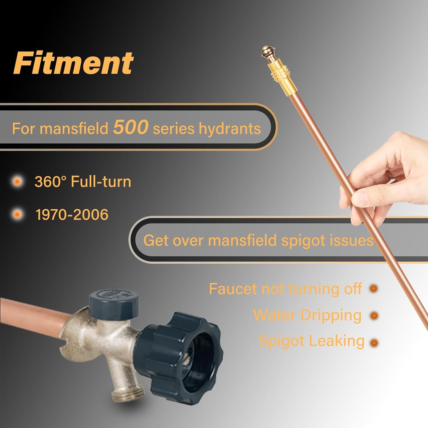 123-0095 Replacement Stem Assembly fits for Mansfield Style 500 Series Hydrants