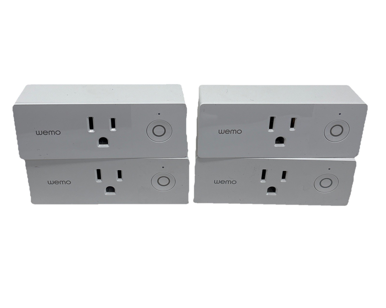 Lot of 4 WeMo WiFi Enabled Mini Smart Plugs White F7C063  #77