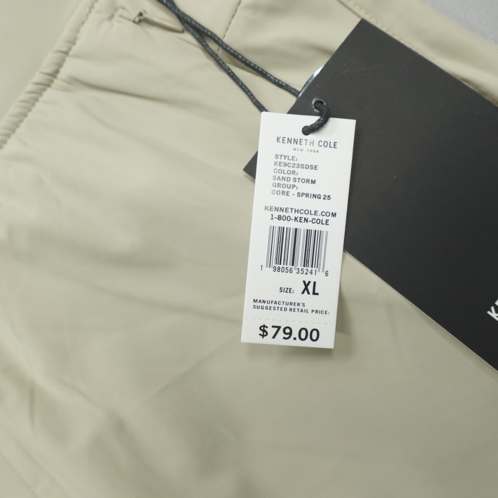 Kenneth Cole Active Tech Jogger Ankle Zip DWR Lightweight Reflective Sandstorm
