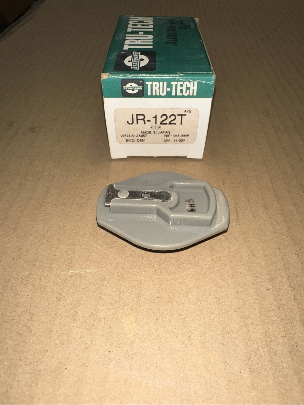 Standard/Tru-Tech JR-122T Distributor Rotor 86-89 MAZDA & MERC Tap Desc.