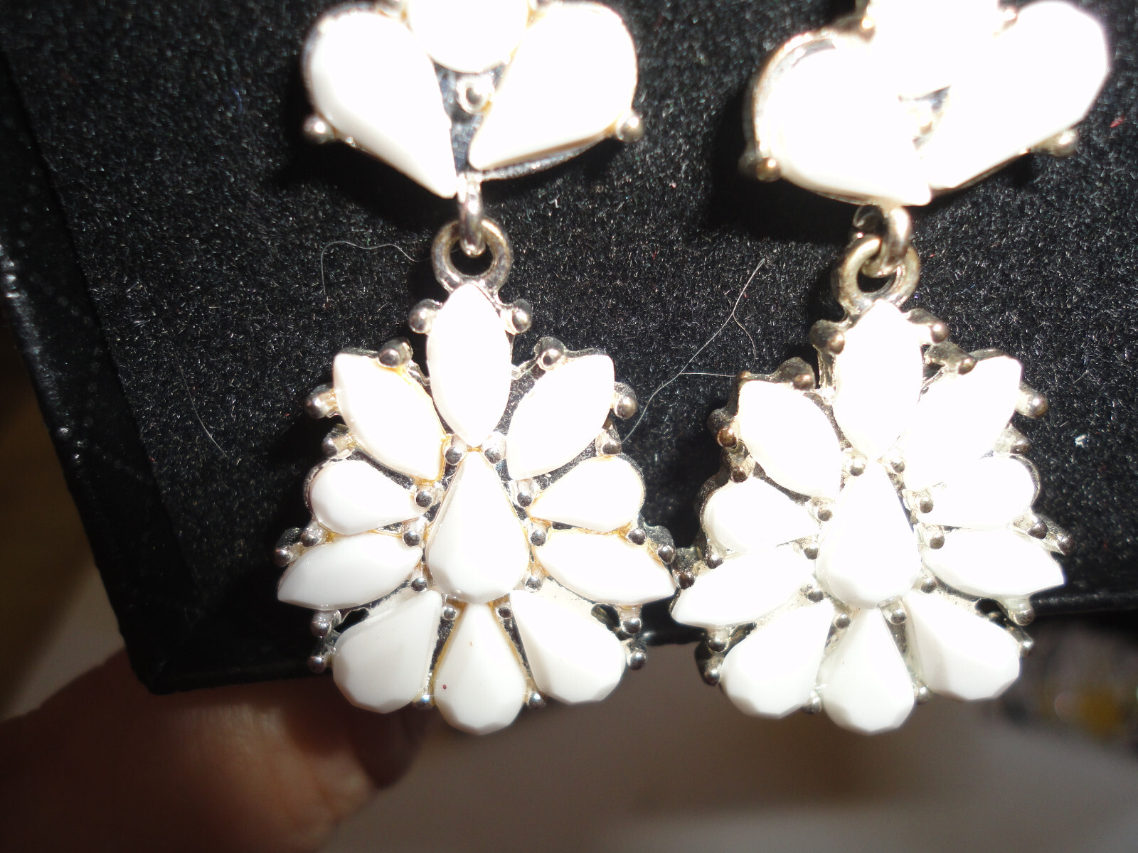 2 Pair Vintage Pierced Earrings Dangle Hook Wire