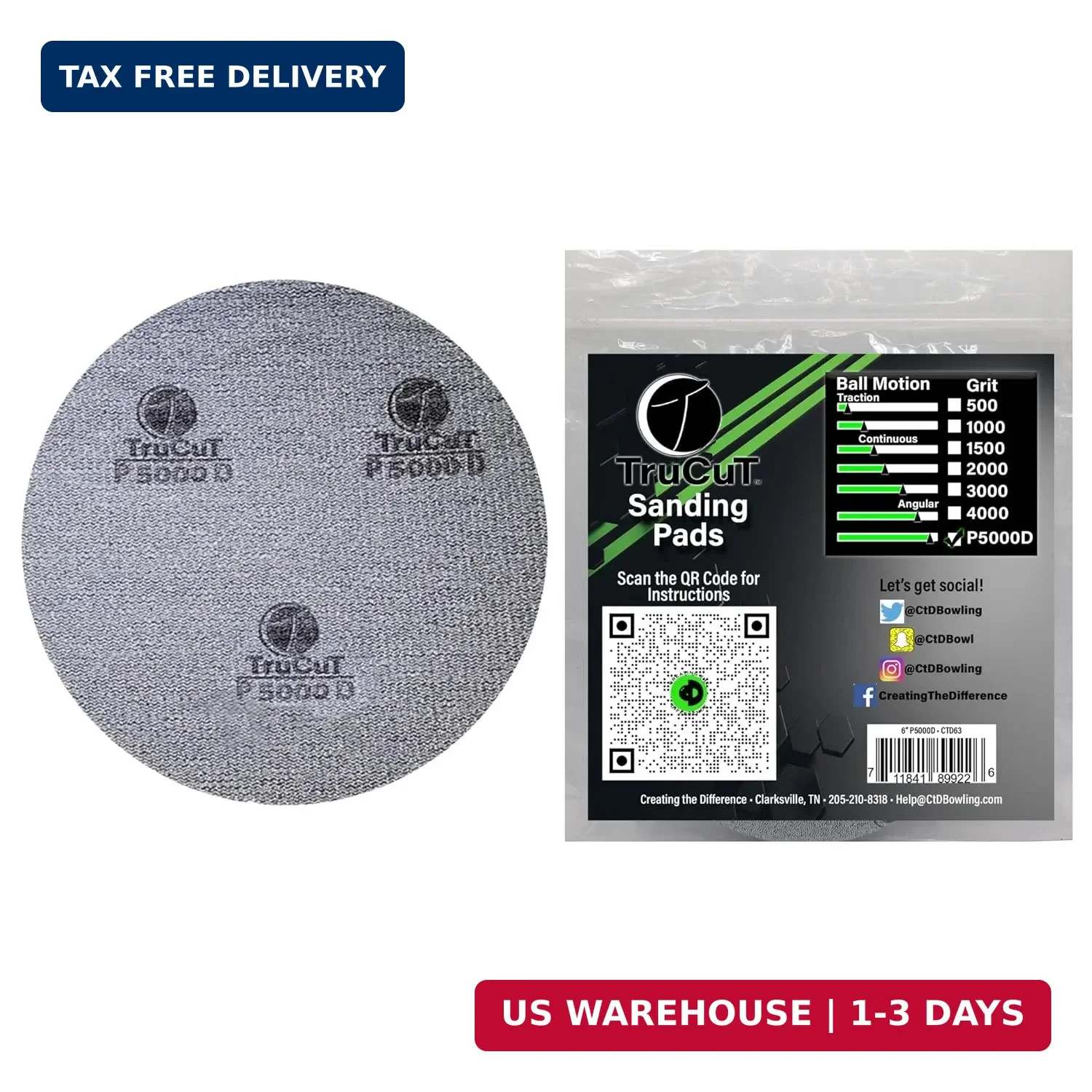 TruCut Sanding Pads | Made Specifically for Bowling Ball