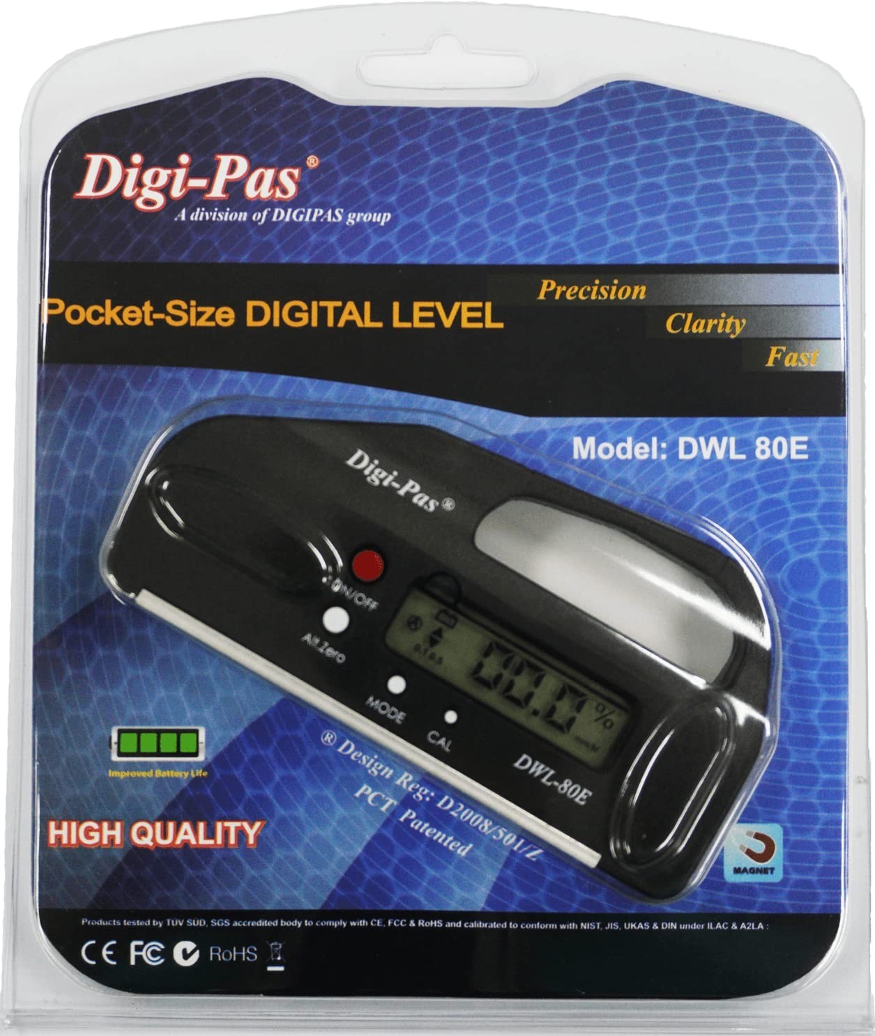 Pocket Digital Level & Angle Gauge Protractor Bevel Finder 0.1° 4" Compact Tool