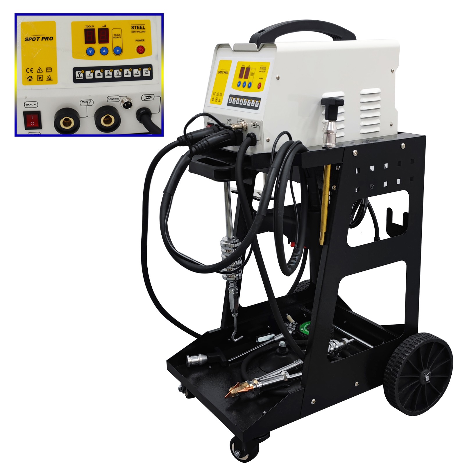 220V Steel Dent Pulling Machine Car Repair Spot Dent Puller Dent Pull Tool Kit