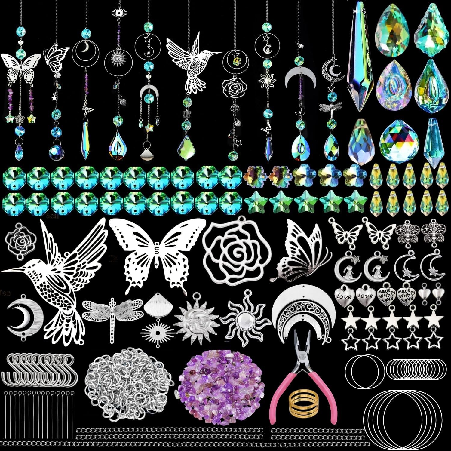 420-Piece Adult Suncatcher Craft Kit Crystal Suncatcher Craft Set