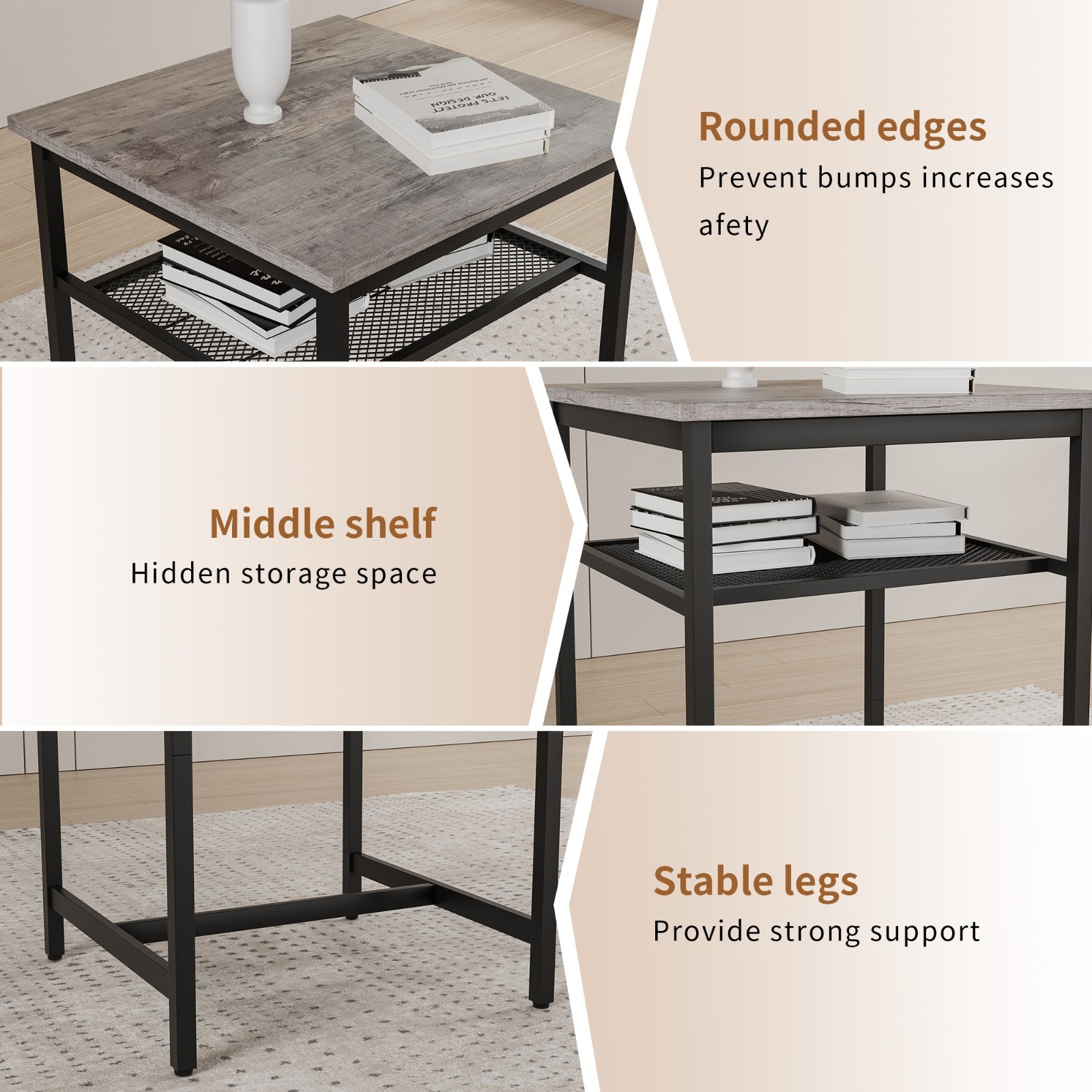 Solid Bistro Set—2 Stools & Table, Foldable, Space-Saving, Easy Clean