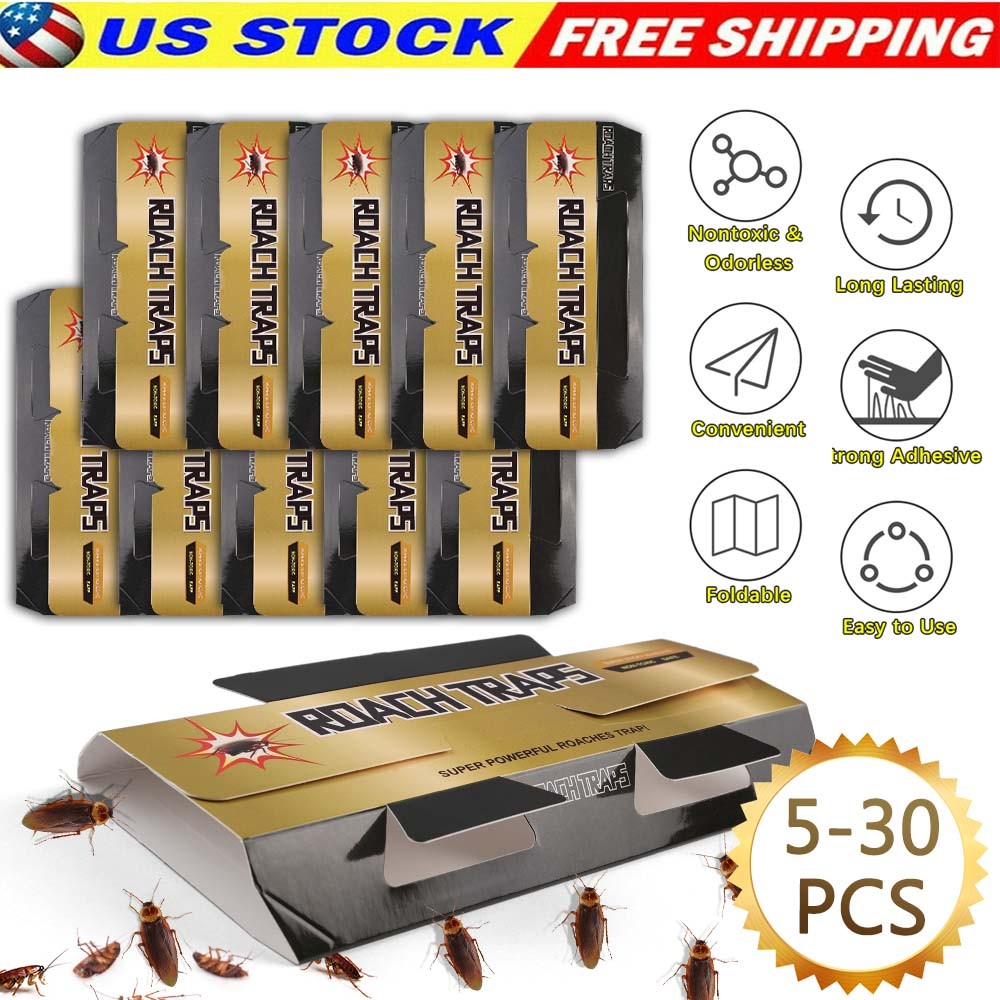 5-35pcs Pest Roach Glue Trap Cockroach Killer Bait Catcher Spider Insect Home