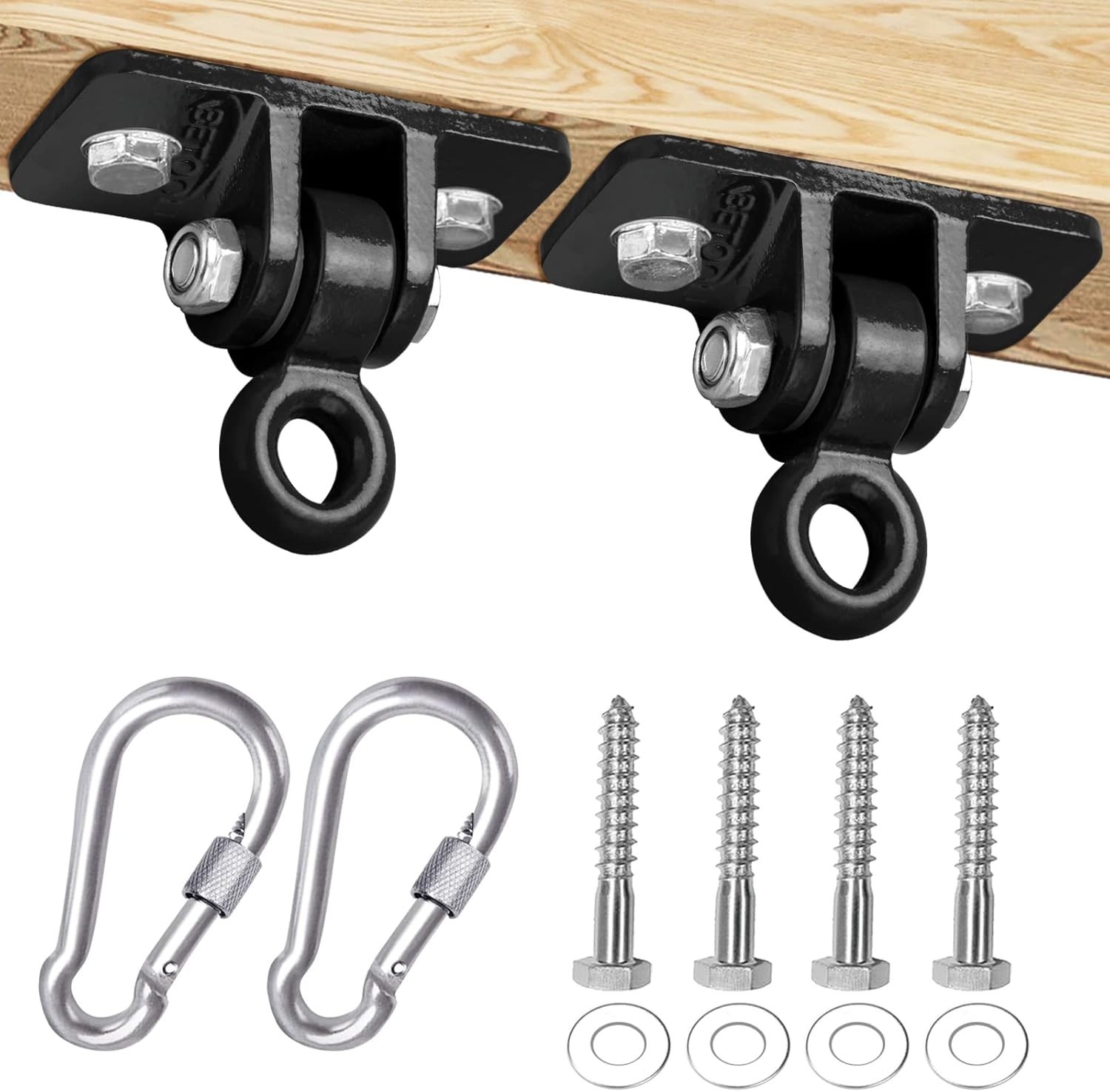 2400 lb Capacity Heavy Duty Swing Hangers for Wooden Sets Playground Porch In...