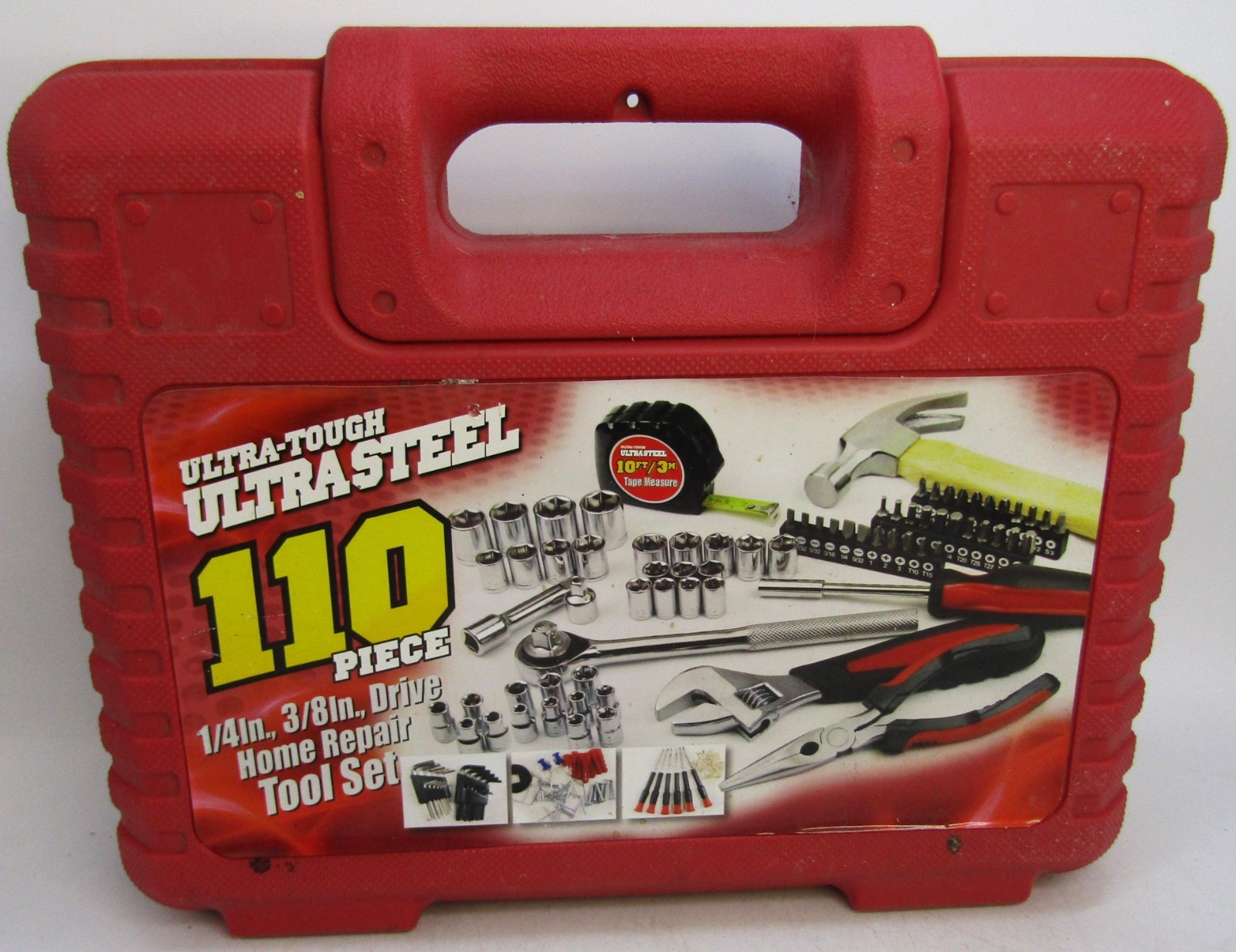 Ultra Tough/Ultra Steel 110 Pc. Home Repair Tool Set in Case. READ
