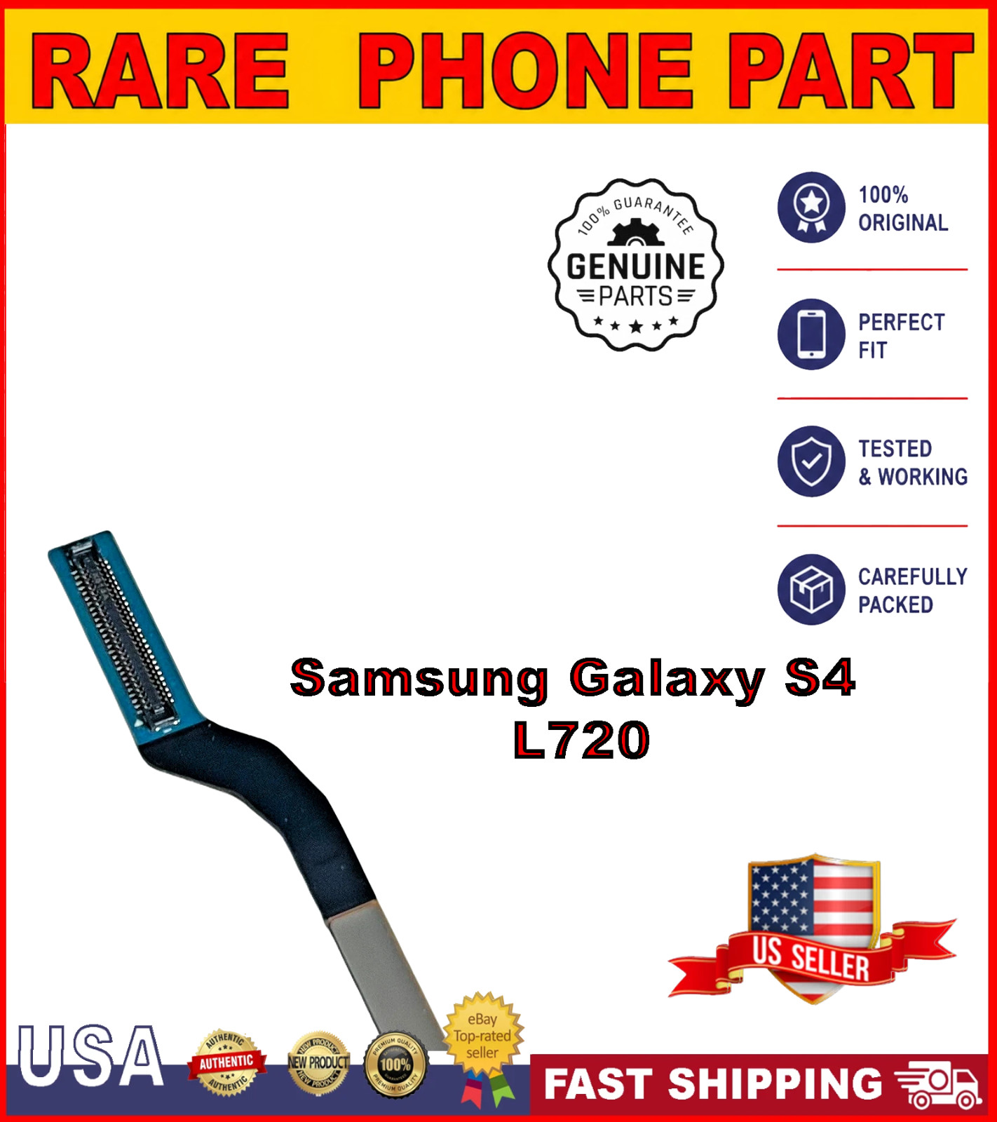 Samsung Galaxy S4 L720 Charging Port Flex Cable Replacement part. | NEW