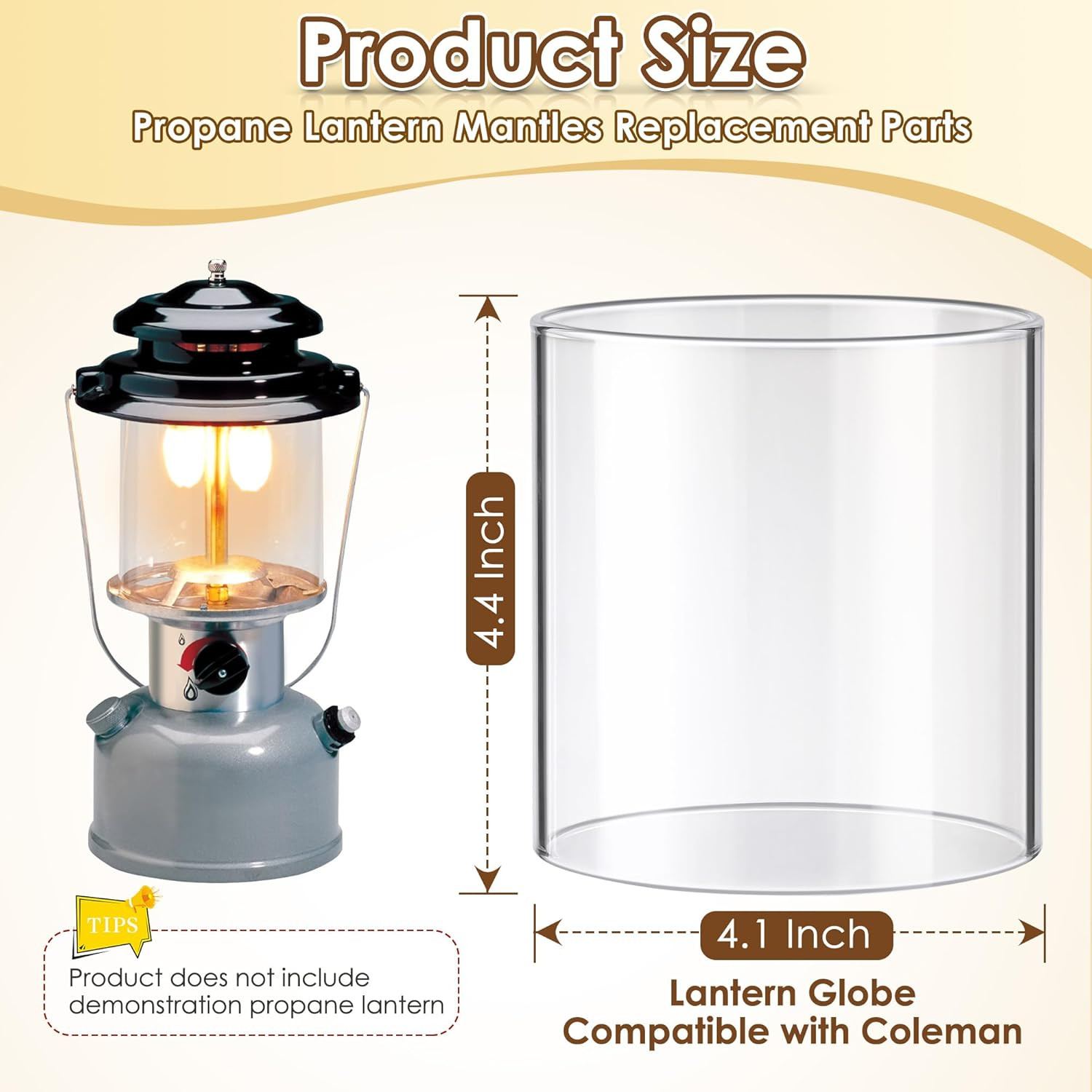 Clear Replacement Globe for Coleman Propane Lanterns - Outdoor Camping Essential
