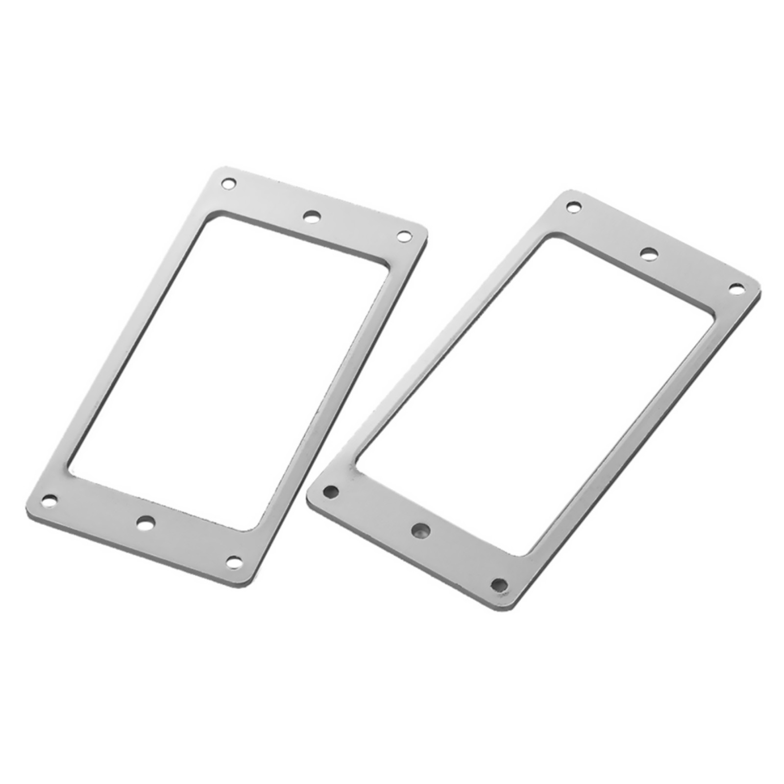 2* Silver Iron Humbucker Pickup Mounting Ring Frame Bridge Neck Flat Parts