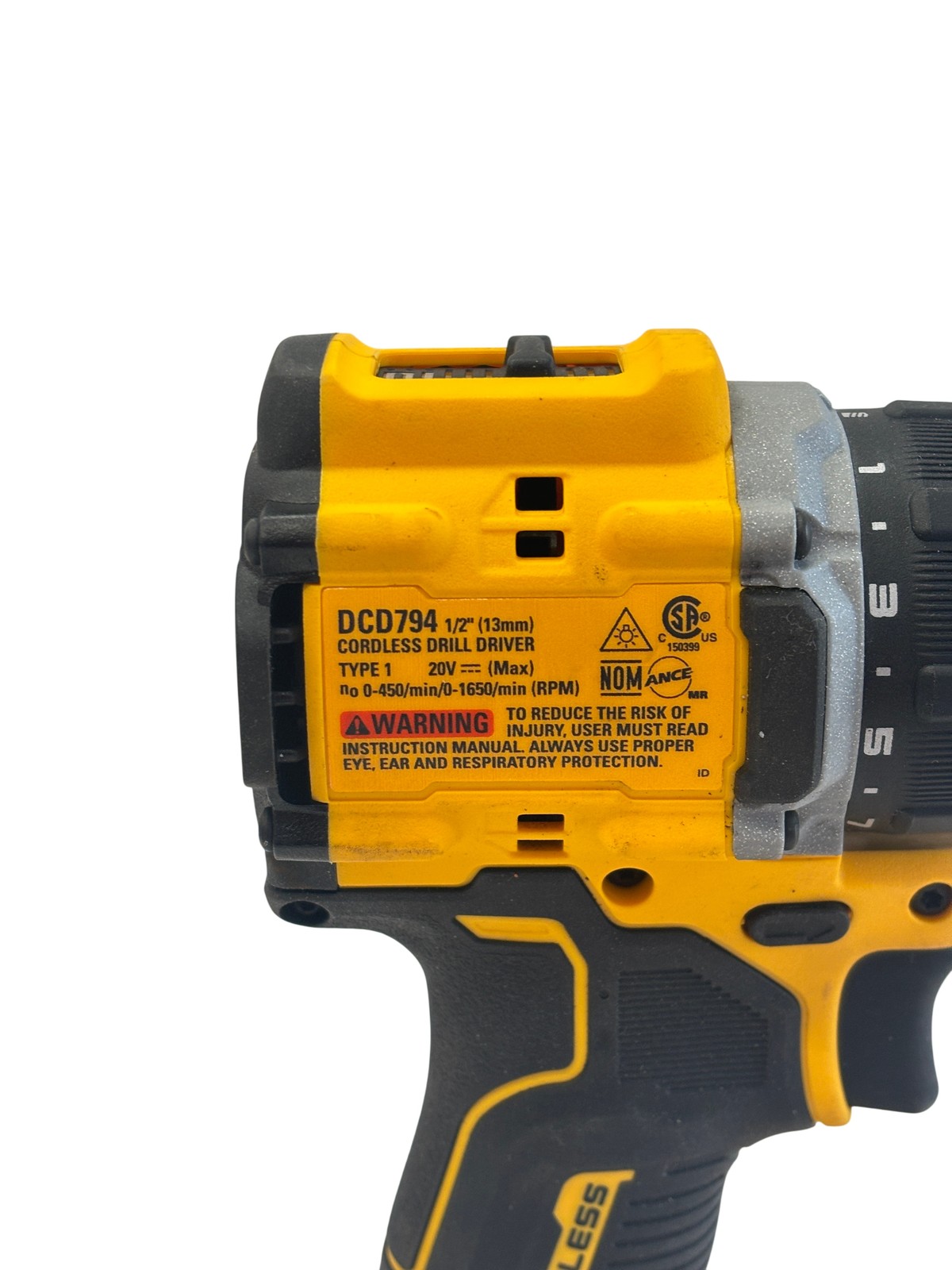 DeWalt DCD794 20 Volt Cordless 1/2" Drill