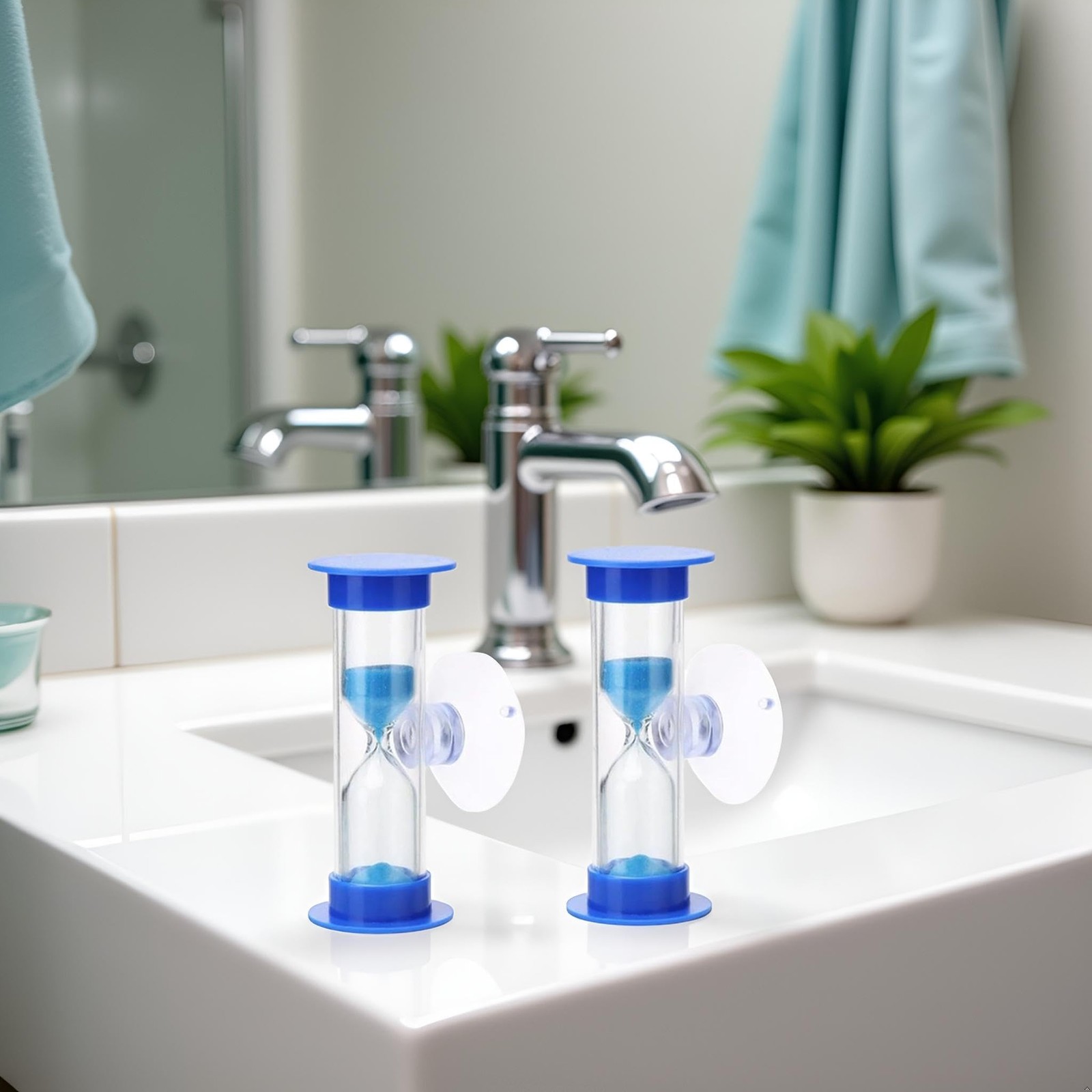 2Pcs Blue Toothbrush Timer for 2mins Sand Clock Timer 2 Minute Sand Timer, Pl...