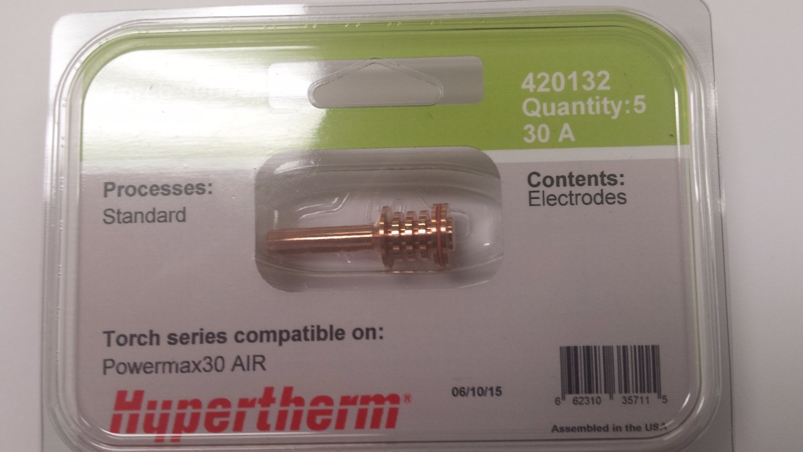 Hypertherm 420132 Genuine Powermax30 AIR Electrodes 5-Pack