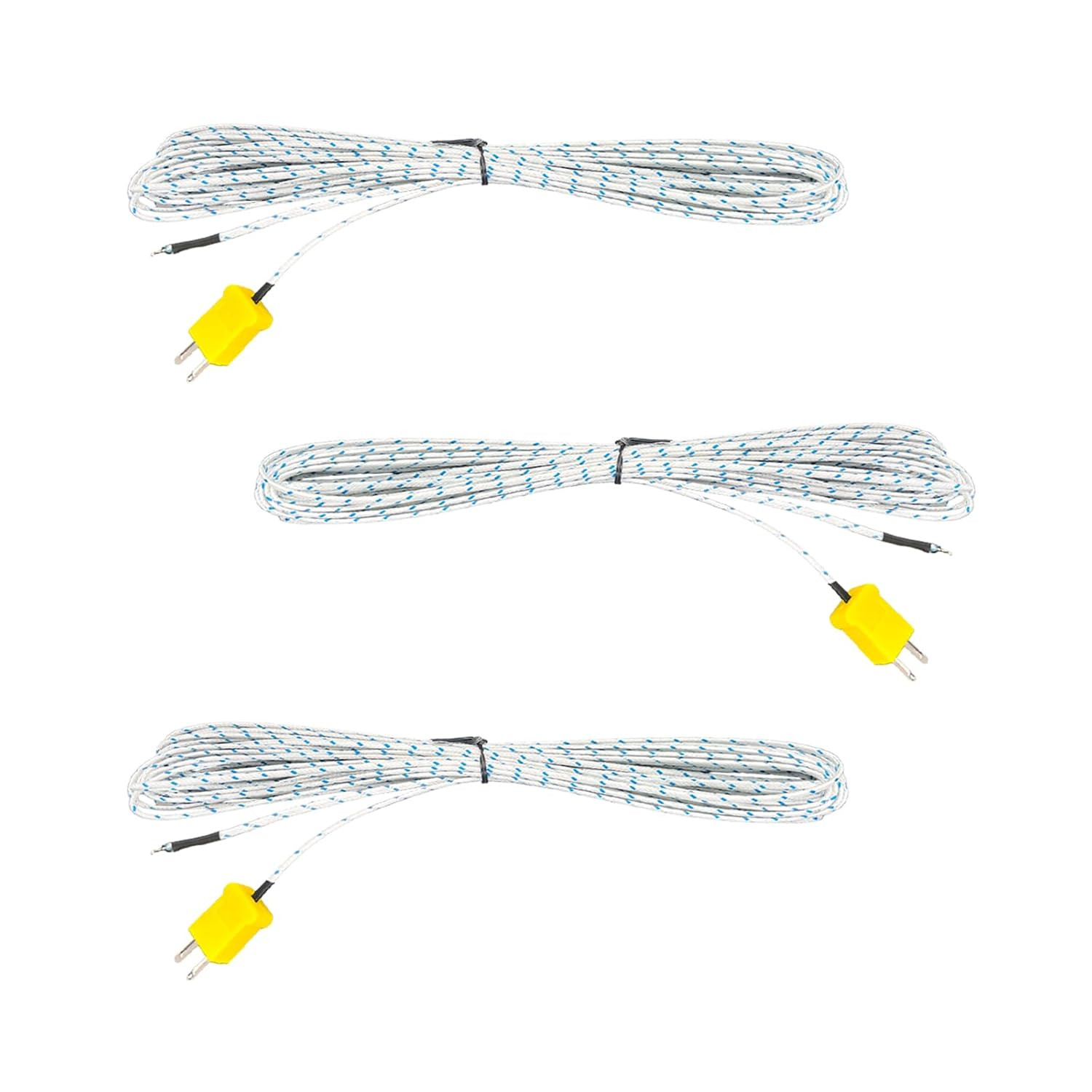 3PCS K Type Mini-Connector Thermocouple Temperature Probe Sensor 2M/6.6Ft Cable