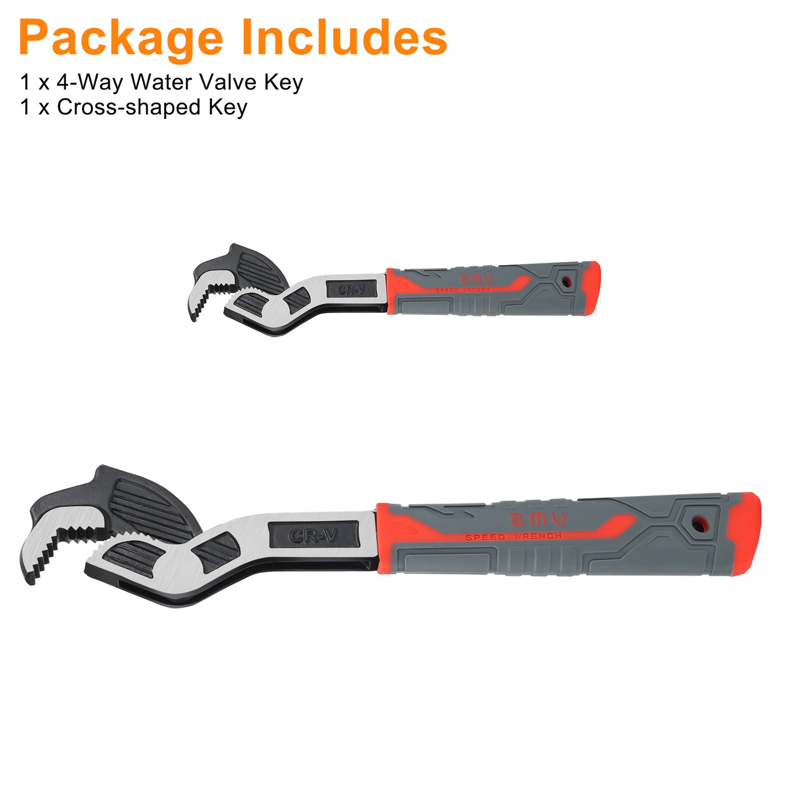 2x Self-locking Pipe Wrench 6"10" Multi-function Plumber Wrench for 7-35mm Pipes