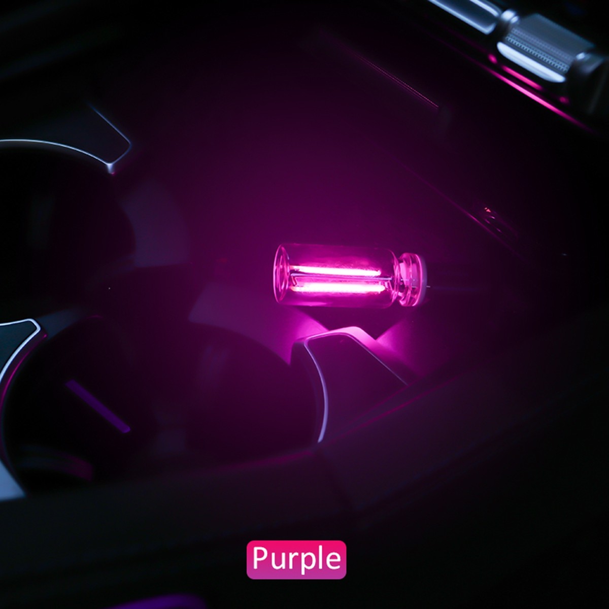 1PCS Purple Touch Control Car USB LED Light Atmosphere Night Light Dimmable New