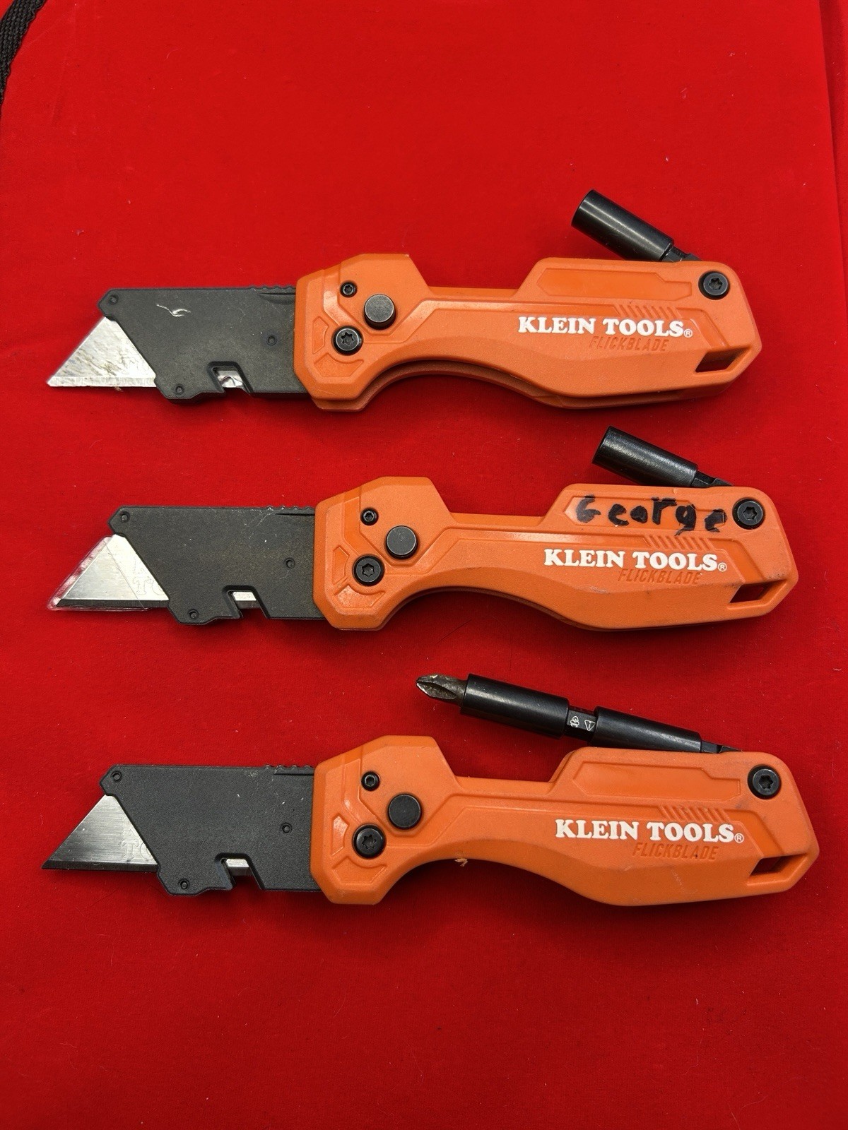 Klein Tools 44304 Flickblade Utility Knife Lot of 3 Box Cutters