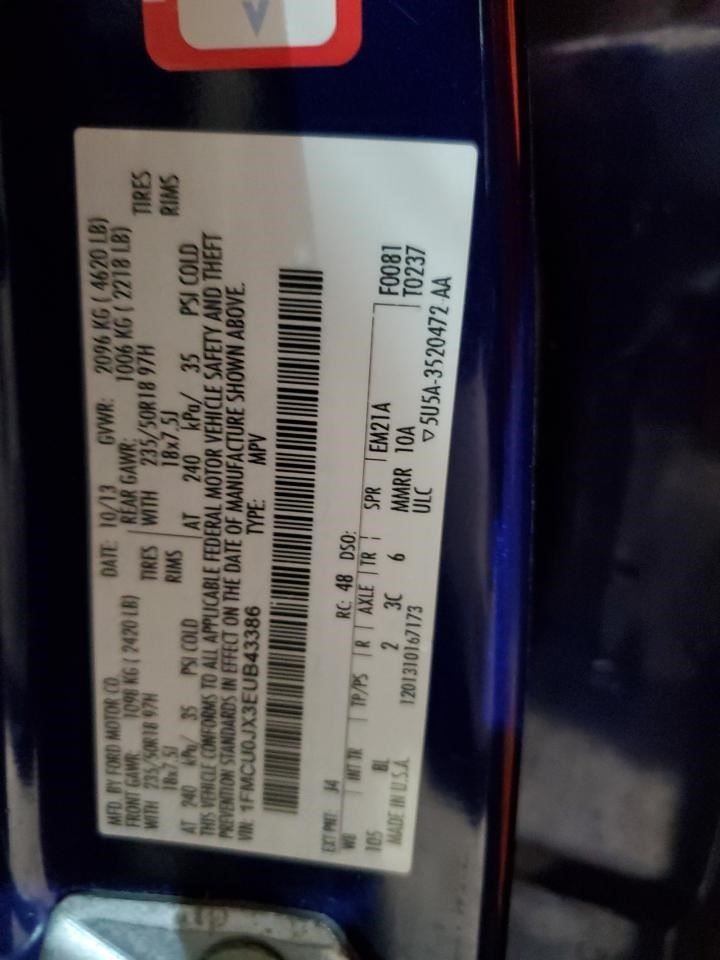 14-15 FORD TRANSIT CONNECT Body Control Module BCM DV6T14A073JD