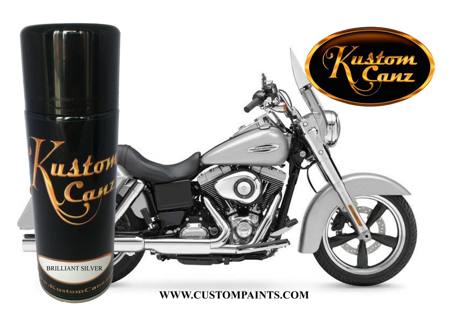 12oz Aerosol Harley Davidson Brilliant Silver - Urethane Based, Motorcycle Paint