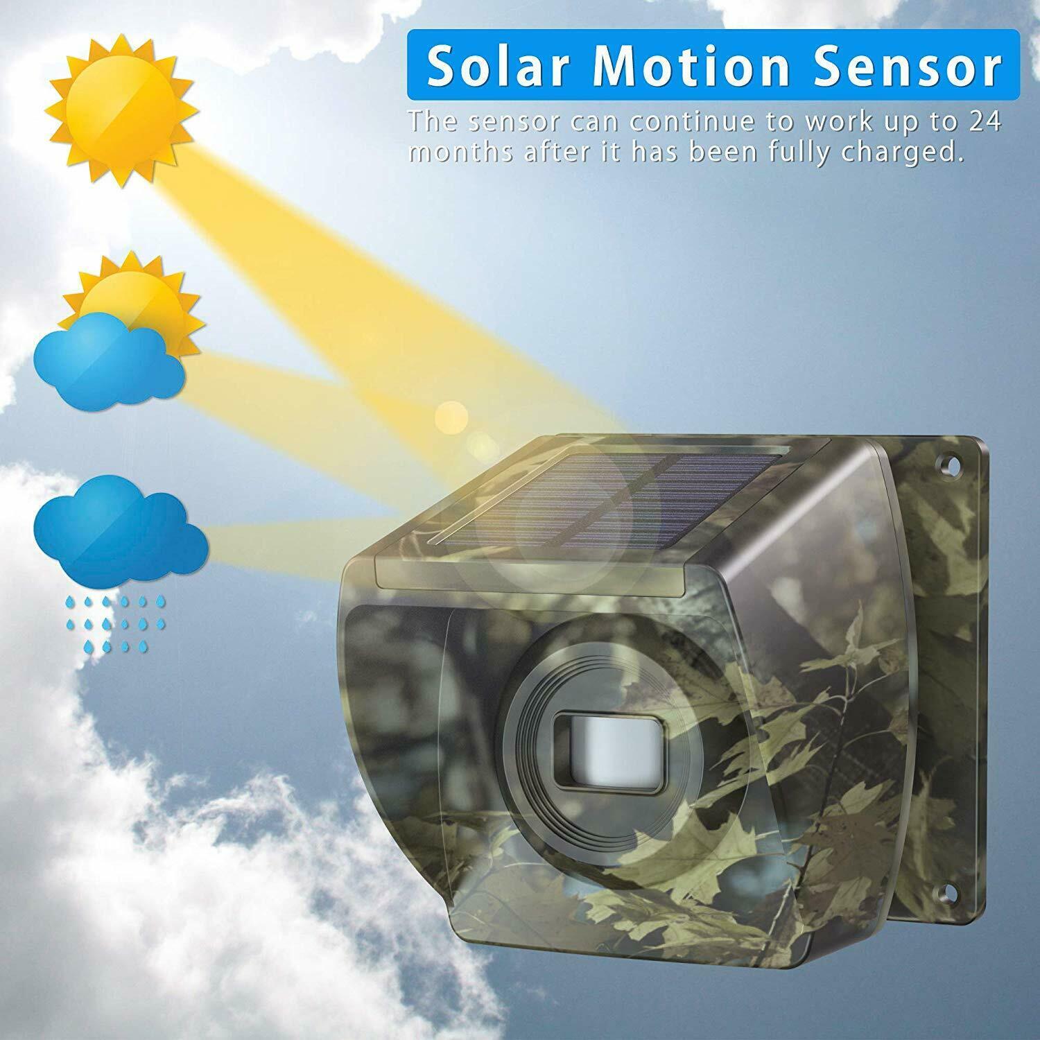 Solar Driveway Alarm Motion Sensors Wireless System 500M Long Range Waterproof