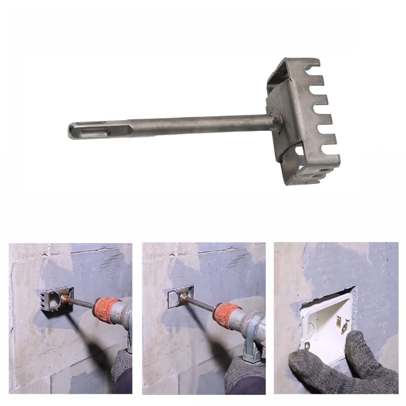 Professional Square Hole Cutter For Wall Mounted Socket Sturdy Alloy Tool