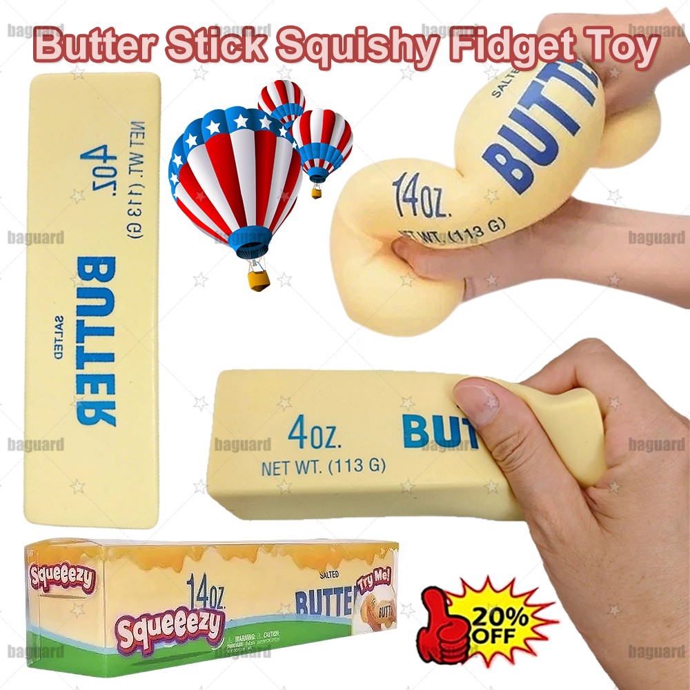 Butter Stick Squishy Therapeutic Toy Soft Fidget For Stress Relief, ADHD, Anxie