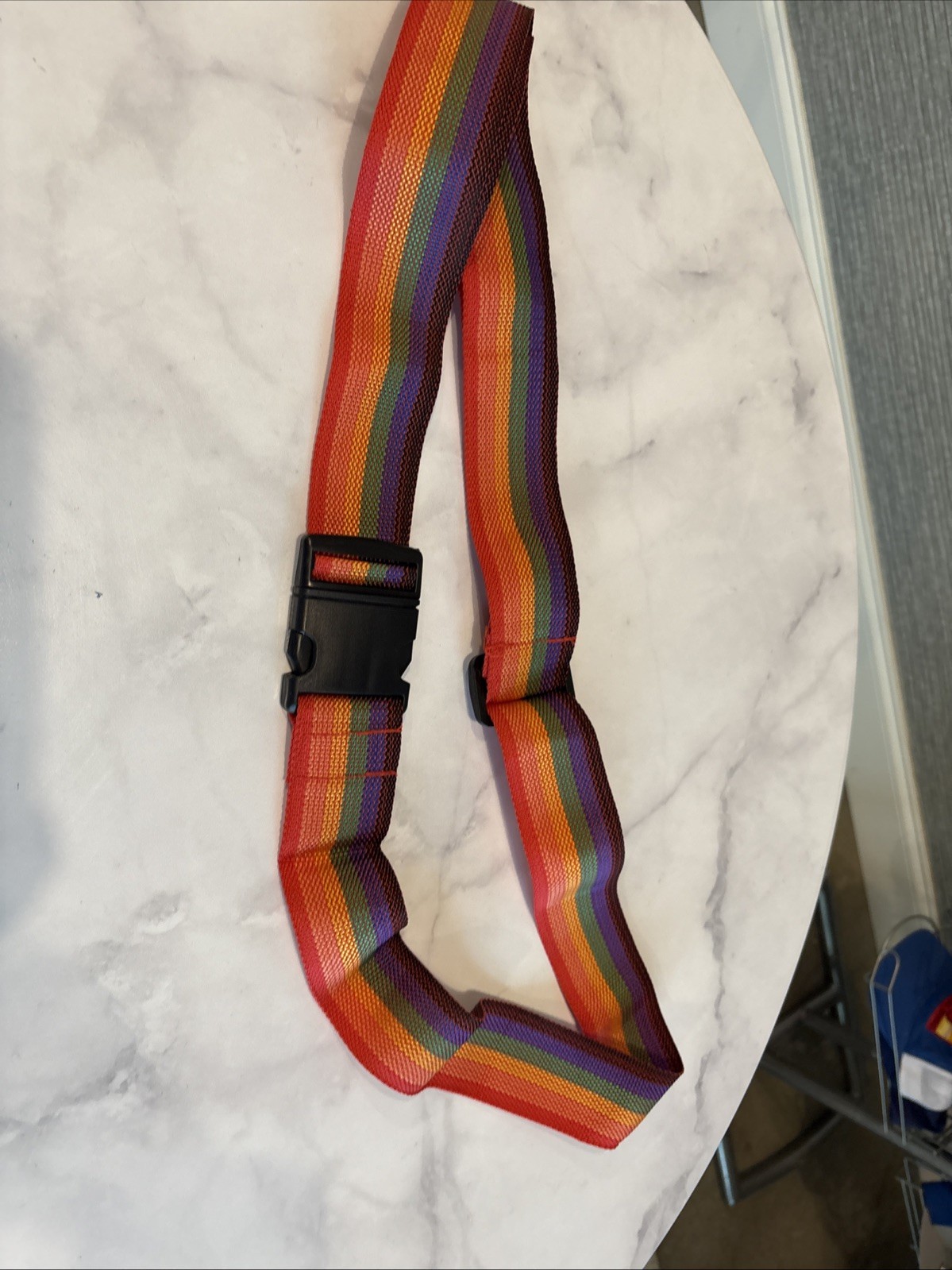 Vintage Rainbow Suitcase Luggage Strap Approximately 72 Inches Pride Colors