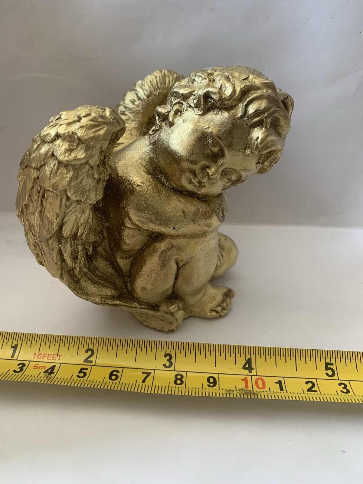 LATEX RUBBER MOLD YKM-L5017AC- 4” Sitting Angel/Fairy Plaster , Concrete