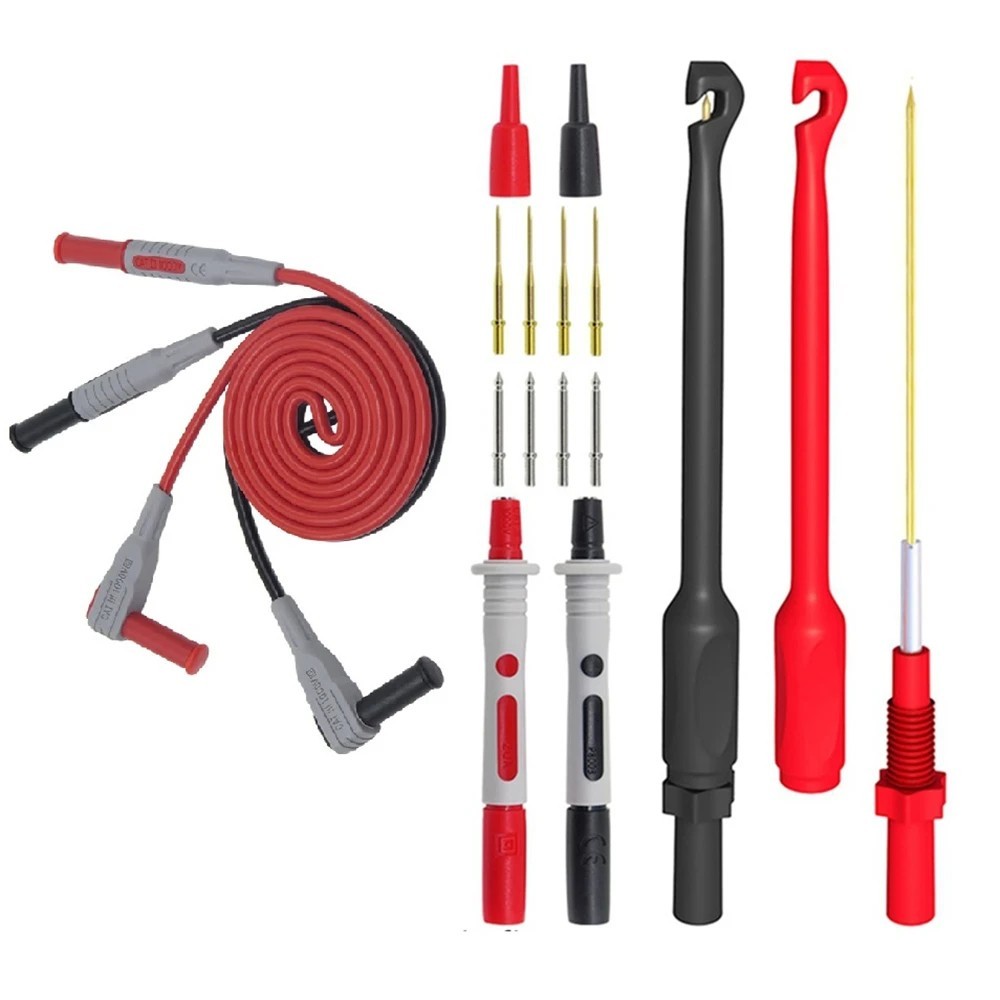 16PCS Multimeter Test Leads Kit 4mm Banana Plug Alligator Clips Probes