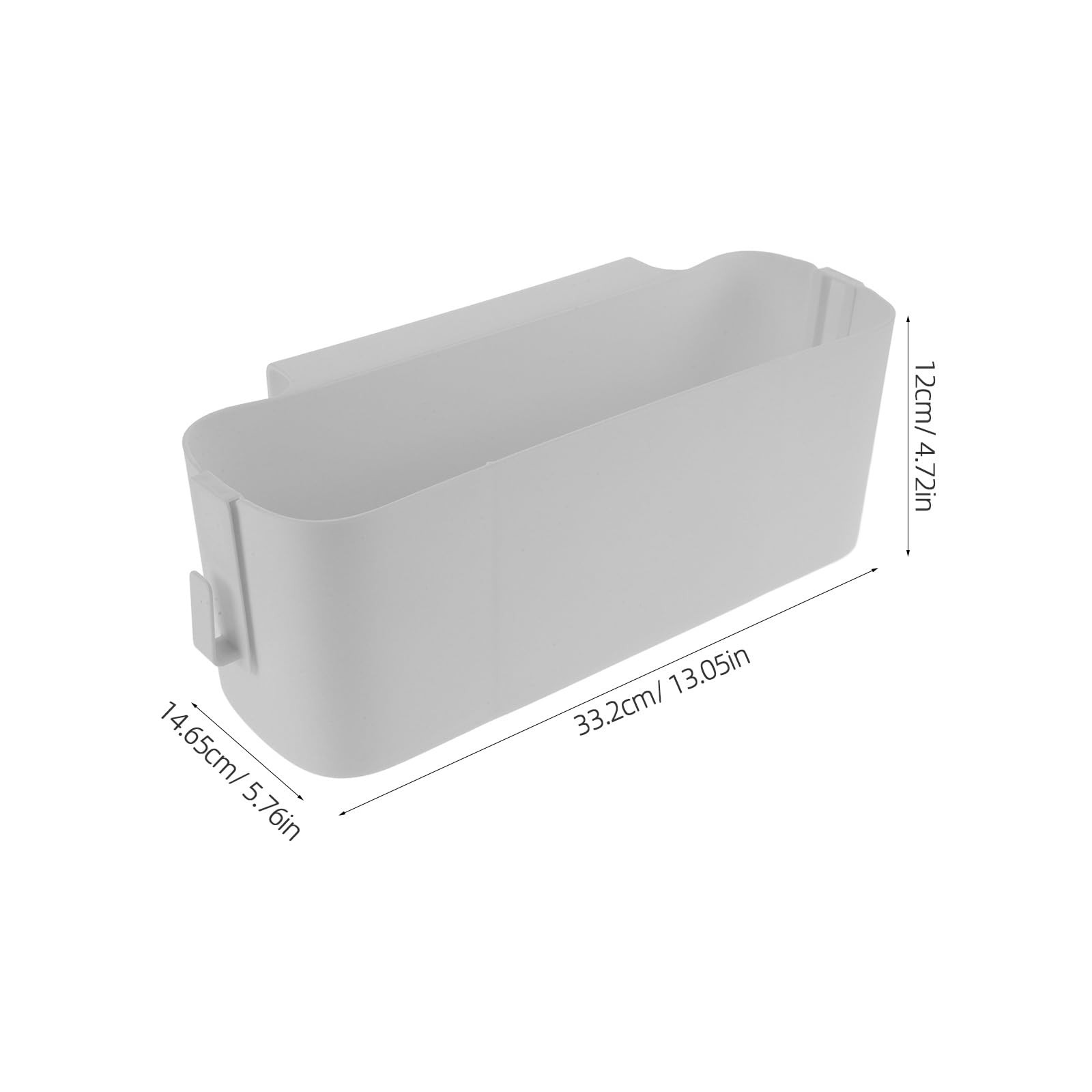Bedside Caddy for Dorm Bed, Plastic Bedside Hanging Organizer with Side Hooks...