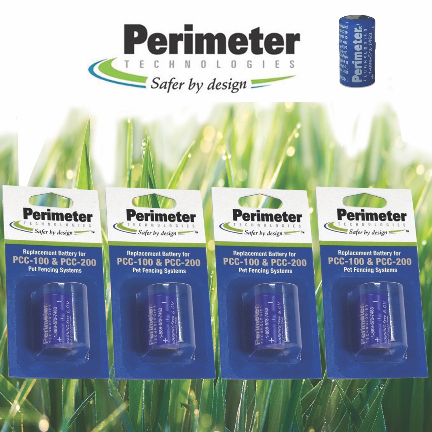 Perimeter Technologies 6-Volt Lithium Batteries Dog Fence Collar PRB-003 PWB-003