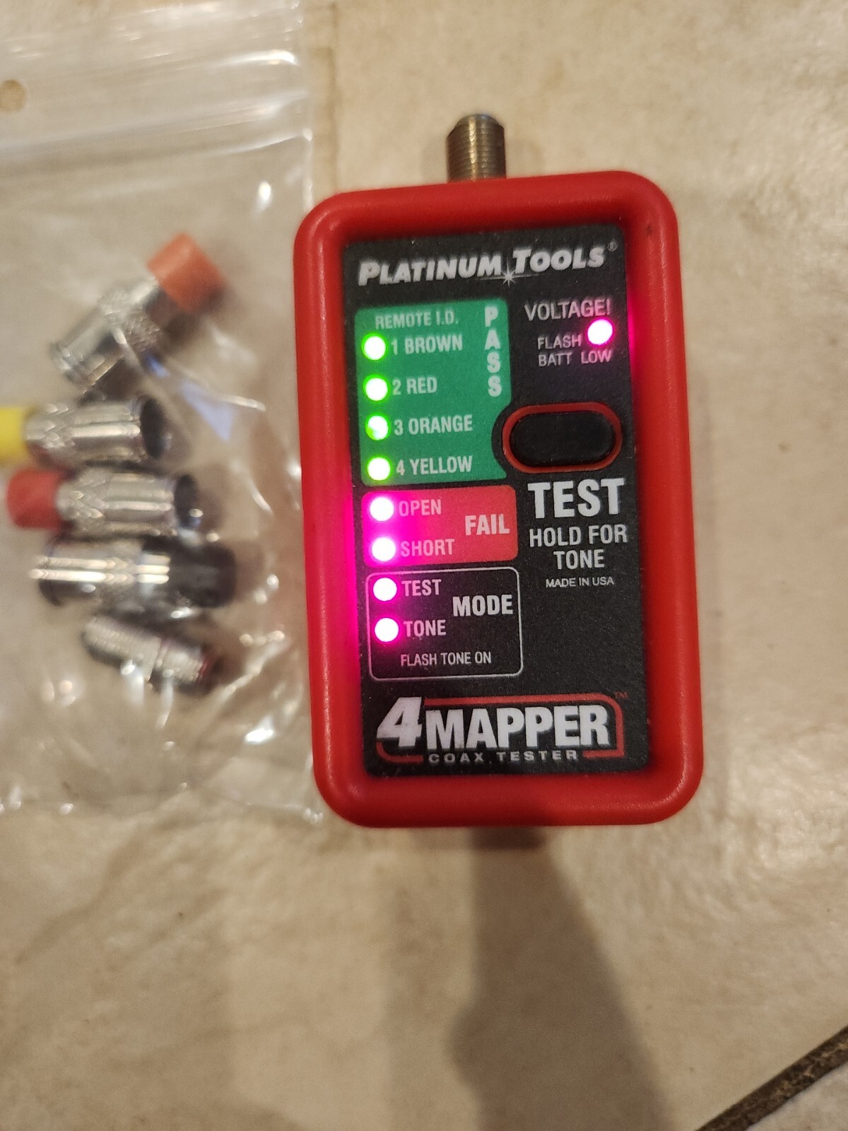 Platinum Tools T104C 4Mapper Coax Tester, FREE SHIP