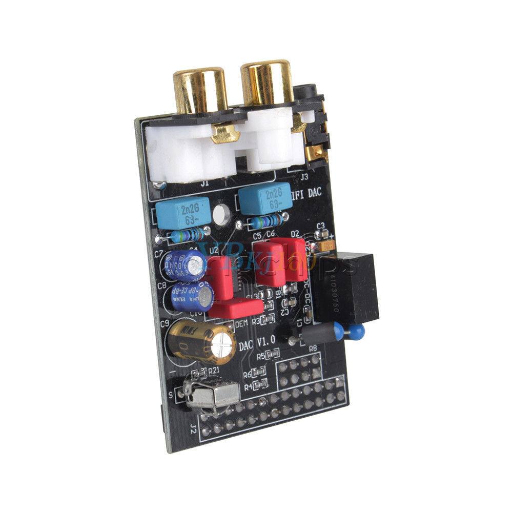 Black HIFI DAC Audio Sound Card Module I2S Interface For Raspberry Pi B Version